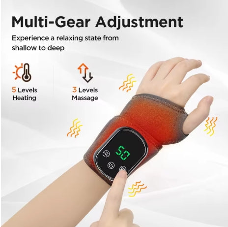 PulseEase WristRelief Pro – Massager & Heat Therapy Brace