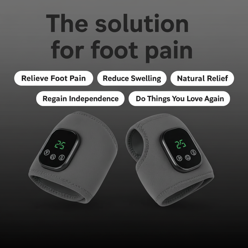 PulseEase FootRelief Pro – Massager & Heat Therapy Brace