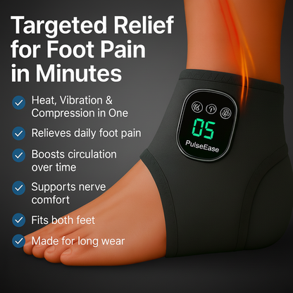 PulseEase FootRelief Pro – Massager & Heat Therapy Brace